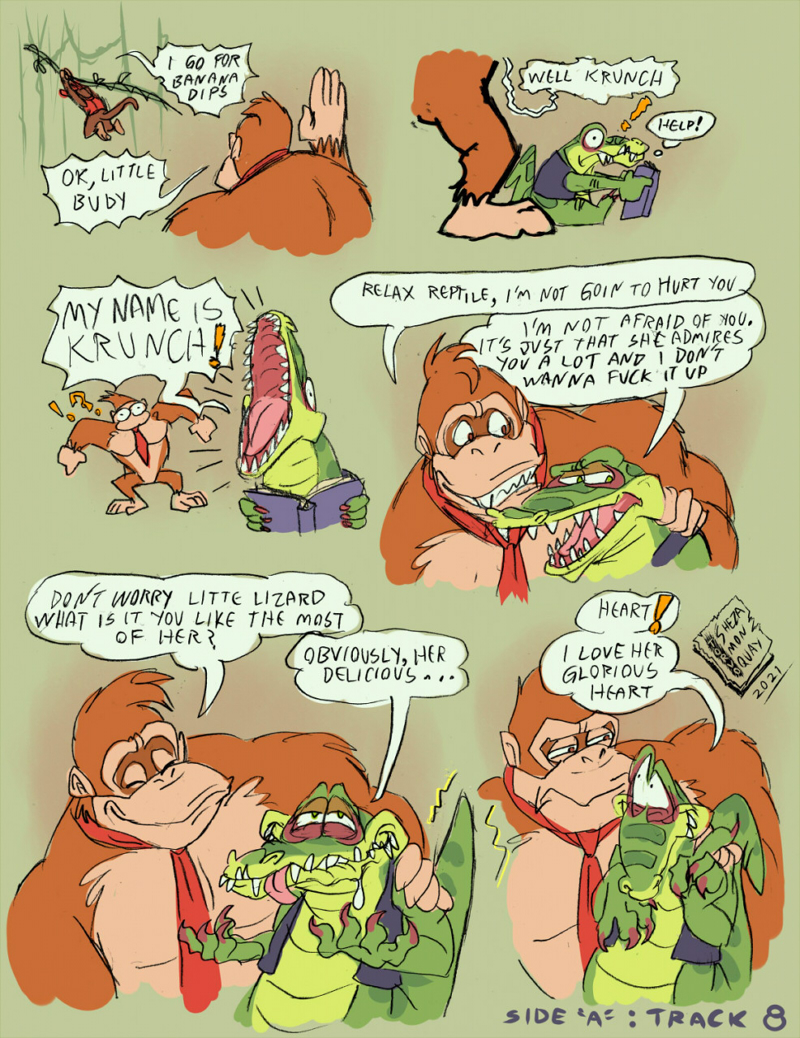 anthro fanfiction group male short_body text shesamonkey diddy_kong_pilot diddy_kong_racing diddy_kong_racing_ds donkey_kong_(series) donkey_kong_64 donkey_kong_country_(tv_series) donkey_kong_country_2 donkey_kong_country_returns donkey_kong_country_tropical_freeze nintendo nintendo_64 nintendo_ds nintendo_ds_family nintendo_switch super_nintendo diddy_kong donkey_kong_(character) krunch_the_kremling alligator alligatorid ape crocodile crocodilian gorilla haplorhine mammal monkey primate reptile scalie comic english_text