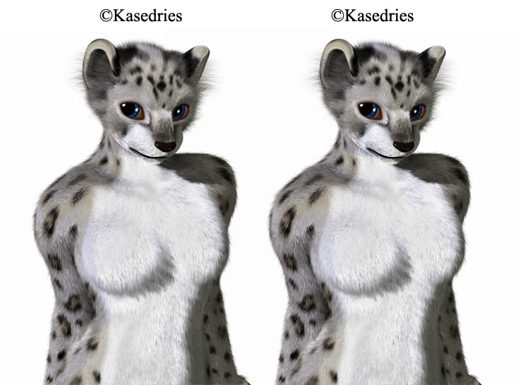 anthro breasts featureless_breasts female leopard_spots nude solo spots kasedries felid leopard mammal pantherine snow_leopard 3d_(artwork) cross_eye_stereogram digital_media_(artwork) half-length_portrait portrait side_by_side_stereogram stereogram