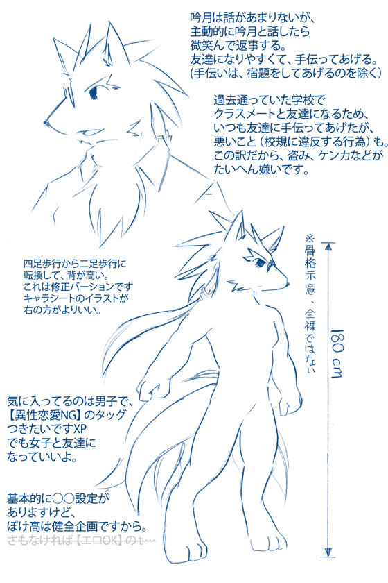 adolescent anthro character_bio clothing eyewear featureless_chest featureless_crotch glasses hair male nude pince-nez ponytail shirt solo text topwear young young_male akino-kamihara nintendo poke-high pokemon gintsuki_higari_(akino-kamihara) generation_1_pokemon ninetales pokemon_(species) 2:3 japanese_text sketch translation_check translation_request