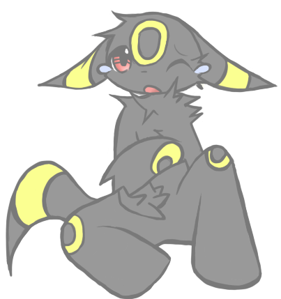 ambiguous_gender anthro black_body black_fur bodily_fluids chest_tuft ear_markings facial_markings fur head_markings looking_at_viewer markings pokemorph red_eyes solo tail tail_markings tears tuft shin_(artist) nintendo pokemon eeveelution generation_2_pokemon pokemon_(species) umbreon low_res