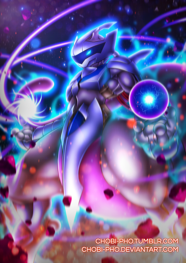 ambiguous_gender armor blue_eyes energy machine solo text chobi-pho nintendo pokemon felid generation_1_pokemon legendary_pokemon mammal mewtwo pokemon_(species) url