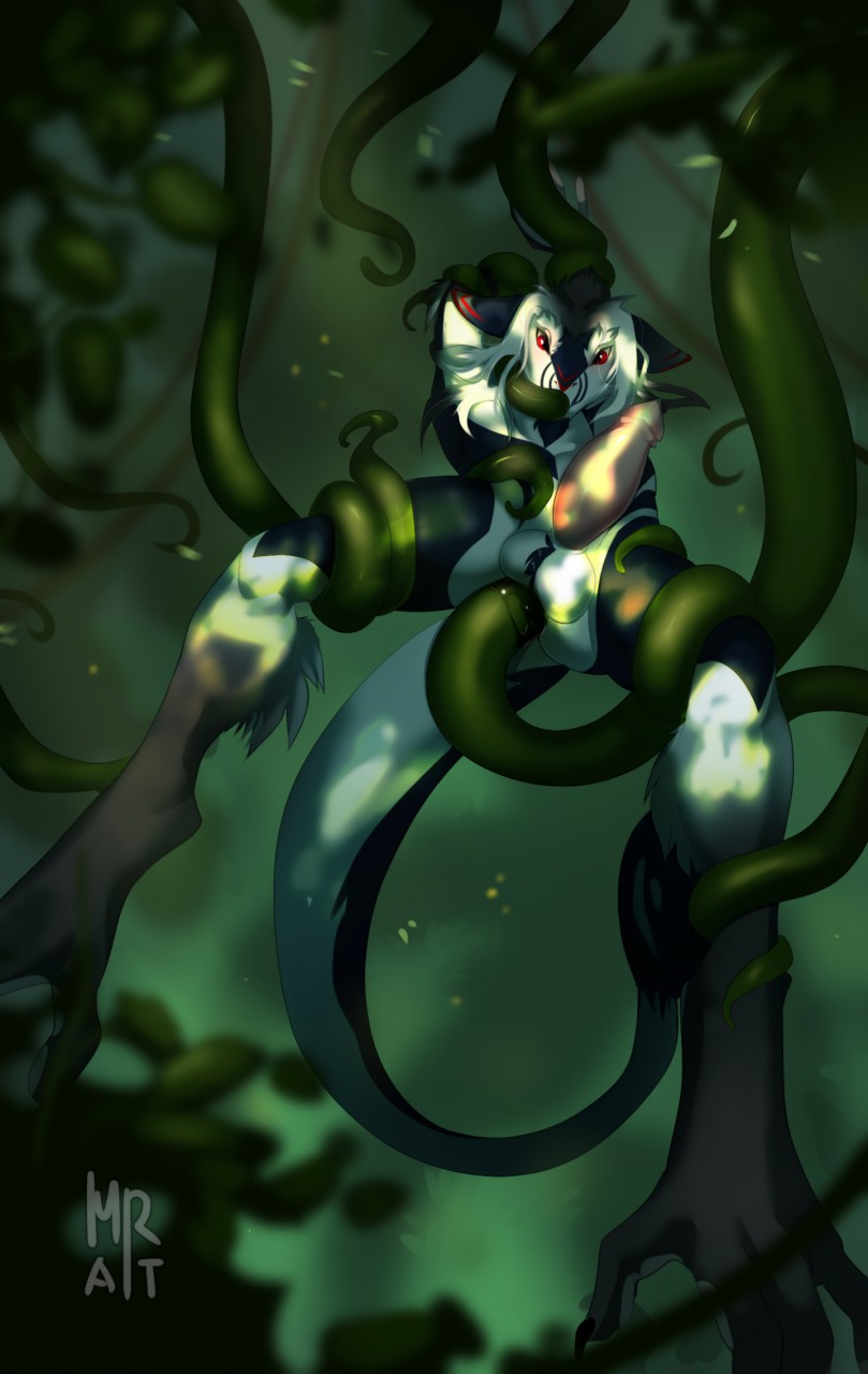 anal anthro bound feeling_up forced forced_oral foreshortening male male_penetrated oral penetration rape sex solo suspended_in_midair tail tentacle_sex tentacles maxraiden thorin sergal digital_media_(artwork) hi_res