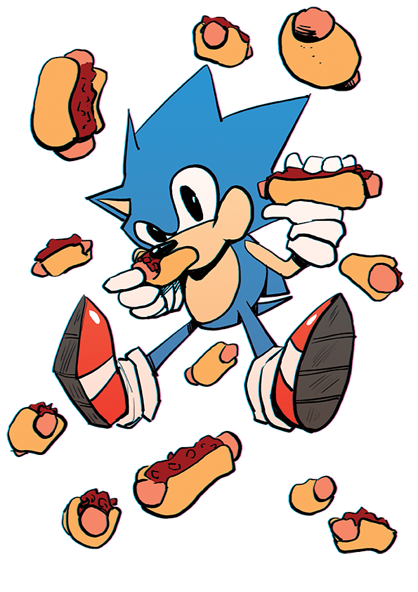 border chili_dog eating food hot_dog male simple_background solo transparent_border copymirror classic_sonic_(universe) sega sonic_the_hedgehog_(series) classic_sonic sonic_the_hedgehog eulipotyphlan hedgehog mammal alpha_channel