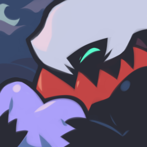 ambiguous_gender black_body blue_eyes chibi crescent_moon eyes_closed hair happy heart_symbol holding_object moon night not_furry pillow solo white_hair zaikudo nintendo pokemon darkrai generation_4_pokemon legendary_pokemon pokemon_(species) 1:1 digital_media_(artwork) low_res oekaki