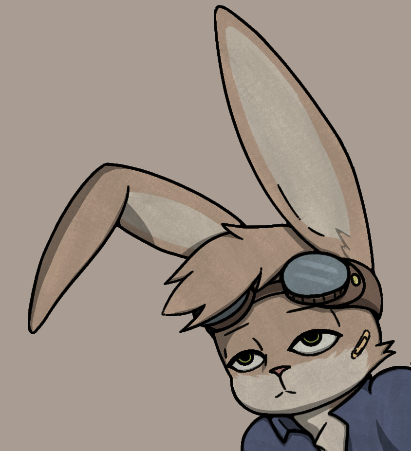 anthro band-aid bandage clothing eyewear eyewear_on_head female goggles goggles_on_head solo poethyr rivals_of_aether ayala_(rivals_of_aether) lagomorph leporid mammal rabbit