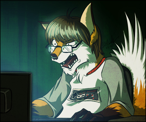 angry anthro clothing computer computer_keyboard controller dipstick_tail electronics eyewear frustrated fur game_controller game_controller_shirt glasses male markings nes_controller nintendo_controller orange_body orange_fur retro_controller shirt solo tail tail_markings topwear tigerbeacon nintendo nintendo_entertainment_system angry_german_kid foxydude canid canine fox mammal 6:5 reaction_image