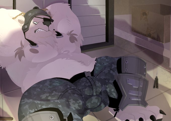 angry anthro armpit_hair body_hair bottomwear breasts bulge captured clothed clothing detailed_background detailed_bulge eyewear fur headgear male moobs muscular nipples overweight overweight_anthro overweight_male pants rope solo white_body white_fur ghostlymainfra1 epic_games fortnite polar_patroller bear mammal polar_bear ursine 2024