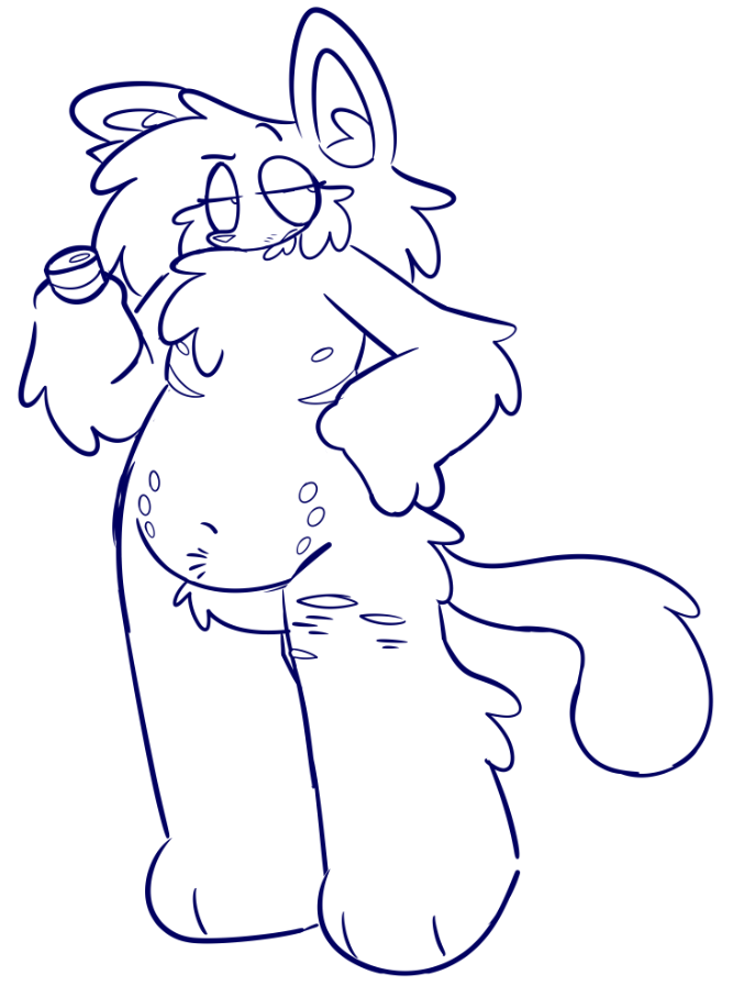 anthro belly_hair body_hair butt_tuft cheek_tuft chest_scar crotch_tuft eyebrows facial_hair facial_tuft featureless_crotch fluffy fluffy_chest fluffy_hair front_view goatee hair hand_on_hip holding_beer holding_object inner_ear_fluff leg_scar long_hair looking_aside male mastectomy_scar multi_nipple mustache navel nipples nude overweight overweight_anthro overweight_male pencil_mustache raised_eyebrow scar self-harm_scars simple_background solo tail teats tuft visibly_trans furrysauce sketch_(furrysauce) domestic_cat felid feline felis maine_coon mammal 2025 monochrome trans_(lore) trans_man_(lore)