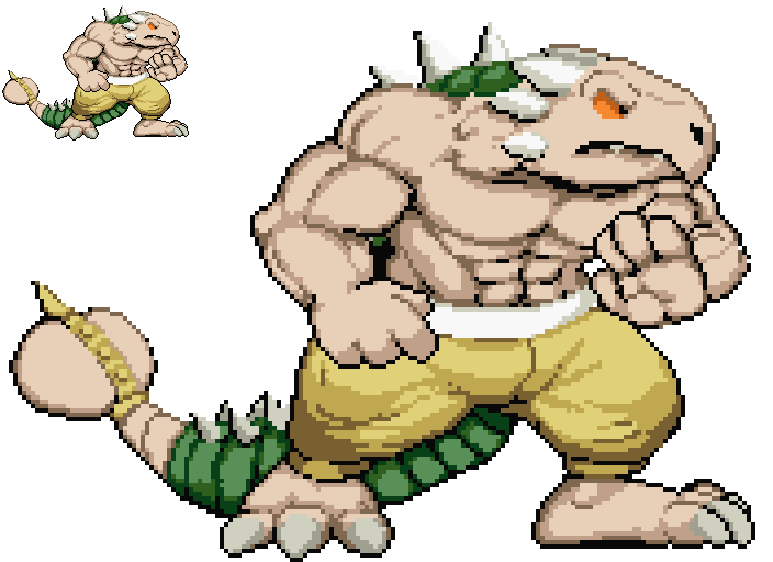 3_toes 4_fingers abs anthro barefoot beak biceps big_muscles bottomwear claws clothed clothing feet fighting_pose fingers fist frown male muscular muscular_anthro muscular_male pants pecs plantigrade pose red_eyes scales shirtless shirtless_anthro shirtless_male solo spines sprite toe_claws toes topless triceps runde extreme_dinosaurs hardrock ankylosaurian dinosaur ornithischian prehistoric_species reptile scalie thyreophoran 2022 alpha_channel digital_media_(artwork) pixel_(artwork)