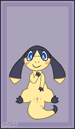 blush female feral genitals happy presenting presenting_pussy pussy solo spread_legs spreading afterglow_ampharos nintendo pokemon generation_6_pokemon helioptile pokemon_(species) reptile scalie aliasing digital_media_(artwork) low_res