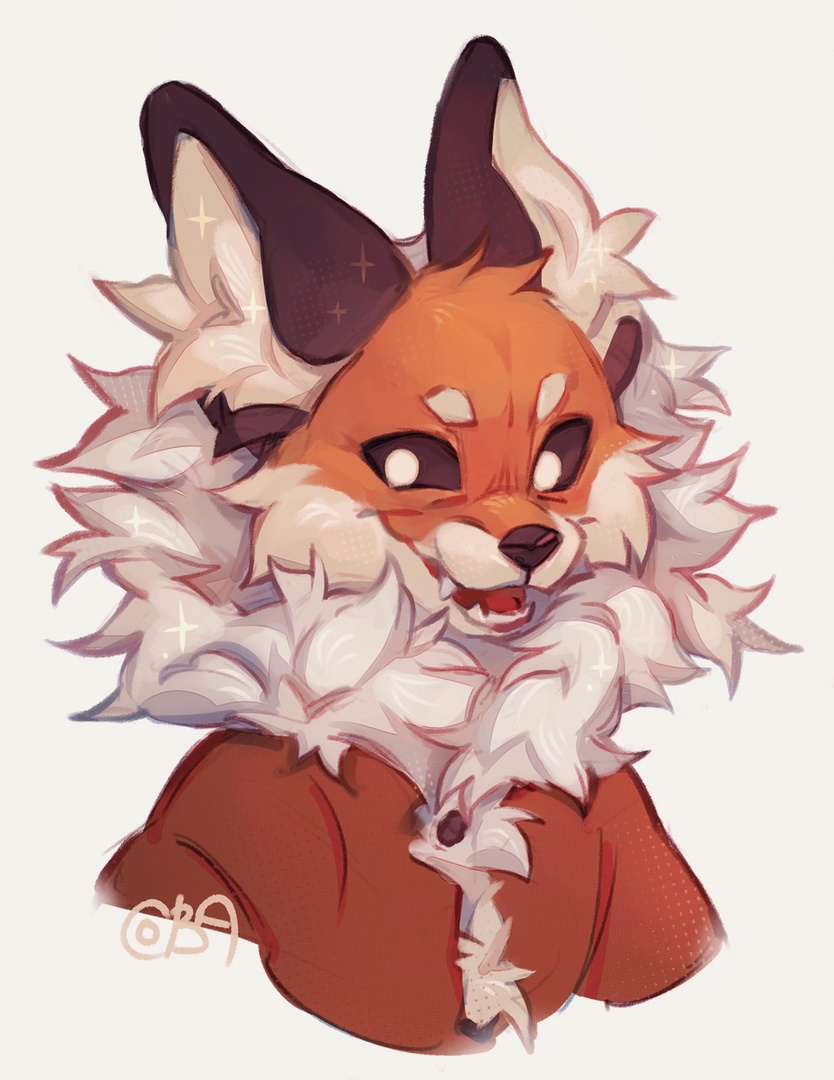 anthro clothing coat female fluffy fluffy_clothing fur multicolored_body multicolored_fur orange_body orange_fur simple_background smile solo teeth teeth_showing thong topwear underwear white_background art_bird_owl tiny_bunny alice_the_vixen canid canine fox human mammal