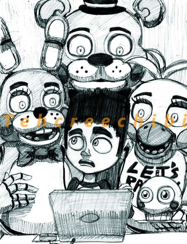 5_fingers anthro beak bib black_clothing black_eyebrows black_hair black_nose black_shirt black_topwear bow_tie buckteeth cheek_spots clothed clothed_human clothed_male clothing computer computer_mouse desk earbuds electronics eyebrows eyelashes female female_anthro fingers furniture grey_beak grey_bow_tie group hair headphones holding_plate laptop larger_anthro larger_male long_ears looking_at_another machine male male_anthro male_human open_mouth plate shirt size_difference smaller_anthro smaller_female smaller_human smaller_male table teeth text text_on_bib thick_eyebrows toothed_beak topwear whisker_spots white_bib worried tehcreechibi five_nights_at_freddy's five_nights_at_freddy's_2 laika_studios paranorman scottgames cupcake_(fnaf) norman_babcock toy_bonnie_(fnaf) toy_chica_(fnaf) toy_freddy_(fnaf) animatronic avian bear bird chicken galliform gallus_(genus) human lagomorph leporid mammal phasianid rabbit robot 2015 artist_name crossover english_description english_text graphite_(artwork) greyscale monochrome shaded traditional_media_(artwork)