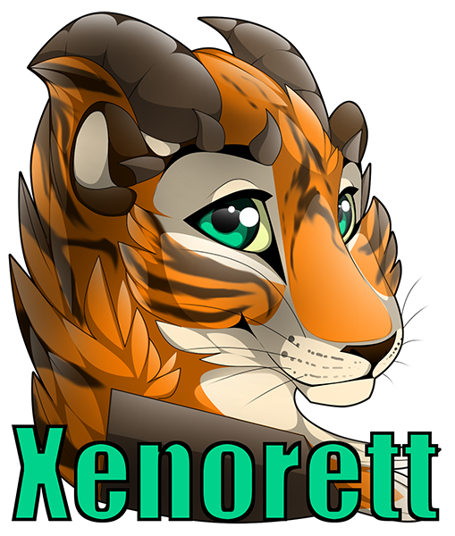 anthro fur horn looking_at_viewer male simple_background smile solo text transparent_background gard3r xenorett felid hybrid mammal pantherine tiger alpha_channel english_text