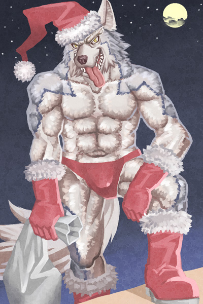 abs anthro biceps biped black_nose boots bulge christmas_clothing christmas_headwear clothed clothing fangs footwear fur gloves grey_body grey_fur handwear hat headgear headwear holidays looking_at_viewer male moon muscular muscular_anthro muscular_male open_mouth pecs pose santa_hat shoes solo speedo standing swimwear teeth tongue tongue_out topless underwear yellow_eyes ryuta-h christmas canid canine canis mammal wolf 2006 2:3 archived_source