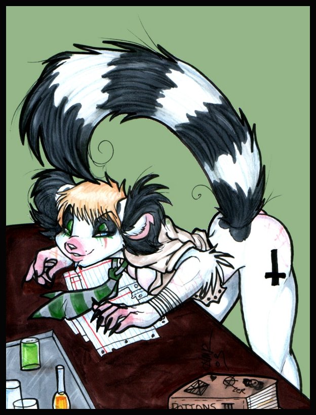 alternative_fashion anthro bottomless clothed clothing cross female glamfur goth heterochromia inverted_cross necktie school_uniform slytherin solo tail uniform zeriara harry_potter_(series) zeriara_(character) lemur mammal primate ring-tailed_lemur strepsirrhine marker_(artwork) pen_(artwork) shaded traditional_media_(artwork)