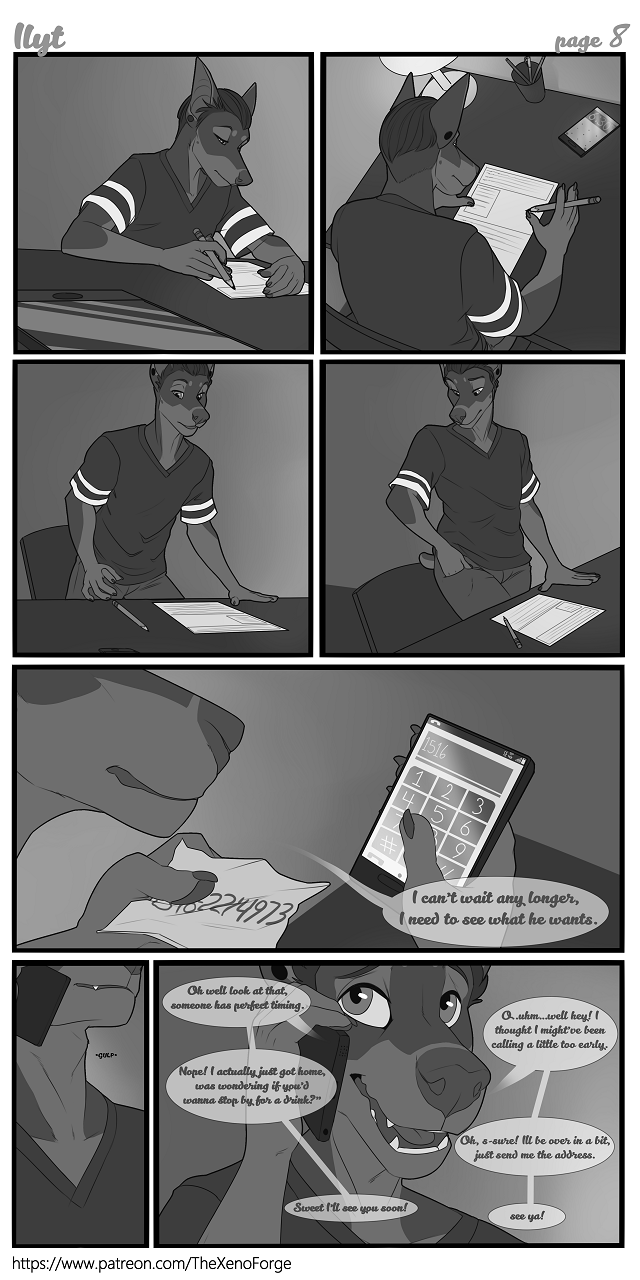 anthro cellphone clothed clothing dialogue electronics fur hair home_work male phone schooling simple_background solo swallowing text xenoforge alejandro_(xenoforge) canid canine canis dobermann domestic_dog mammal pinscher 1:2 2018 comic digital_drawing_(artwork) digital_media_(artwork) english_text hi_res monochrome url