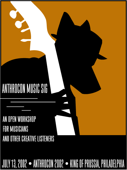 ambiguous_gender anthro bowed_string_instrument clothing double_bass hat headgear headwear musical_instrument playing_music poster poster_template silhouette solo string_instrument text chris_goodwin canid canine mammal 2002 adobe_illustrator_(artwork) digital_media_(artwork) english_text