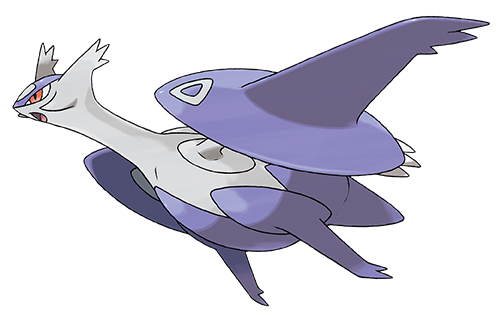 feral male open_mouth red_eyes simple_background solo transparent_background ken_sugimori nintendo pokemon generation_6_pokemon legendary_pokemon mega_evolution mega_latios pokemon_(species) scalie alpha_channel low_res official_art