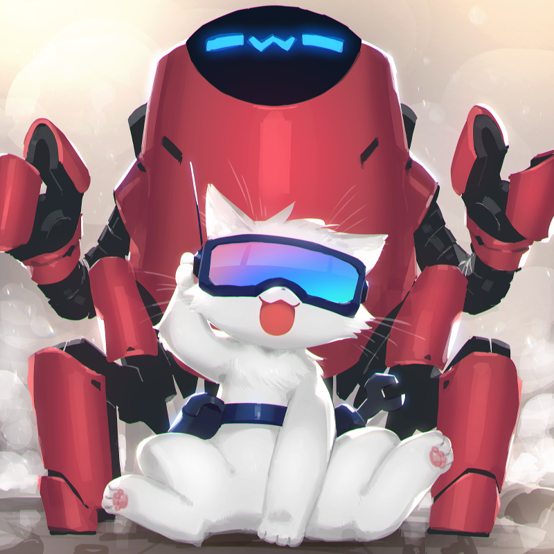 4_toes :3 ambiguous_gender antenna_wire anthro belt belt_only belt_pouch biped cheek_tuft chest_tuft duo dust dust_cloud eyewear facial_tuft featureless_crotch feet front_view fur goggles kemono machine mechanic monotone_body monotone_fur nude obscured_eyes open_:3 open_mouth open_smile owo pawpads pink_pawpads red_body screen screen_face semi-anthro simple_background sitting smile standing tan_background toes tools tuft utility_belt whiskers white_body white_ears white_fur white_inner_ear wrench olyester domestic_cat felid feline felis mammal robot 1:1 2023 colored digital_media_(artwork) digital_painting_(artwork) full-length_portrait painting_(artwork) portrait shaded