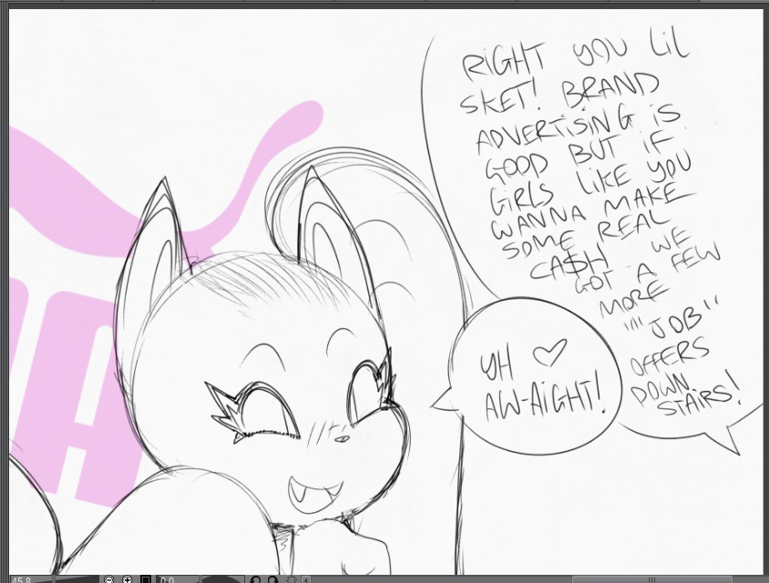 anthro dialogue female hair heart_symbol long_hair semi-anthro smile solo speech_bubble text smokyjai minx_kitten domestic_cat felid feline felis mammal english_text sketch