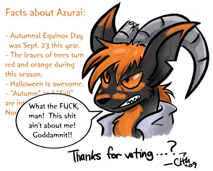 angry anthro dialogue hair horn humor male orange_eyes orange_hair profanity simple_background solo text white_background the-chu slightly_damned azurai demon fire_demon_(slightly_damned) 2009 5:4 english_text signature