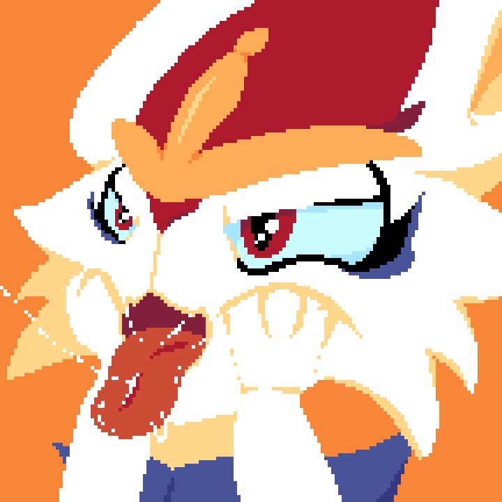 ahegao ambiguous_gender anthro bodily_fluids clothing fur hand_on_face looking_pleasured saliva saliva_on_tongue saliva_string simple_background smile solo tongue tongue_out white_body white_fur loose_noose nintendo pokemon cinderace generation_8_pokemon lagomorph leporid mammal pokemon_(species) rabbit 1:1 digital_media_(artwork) pixel_(artwork)