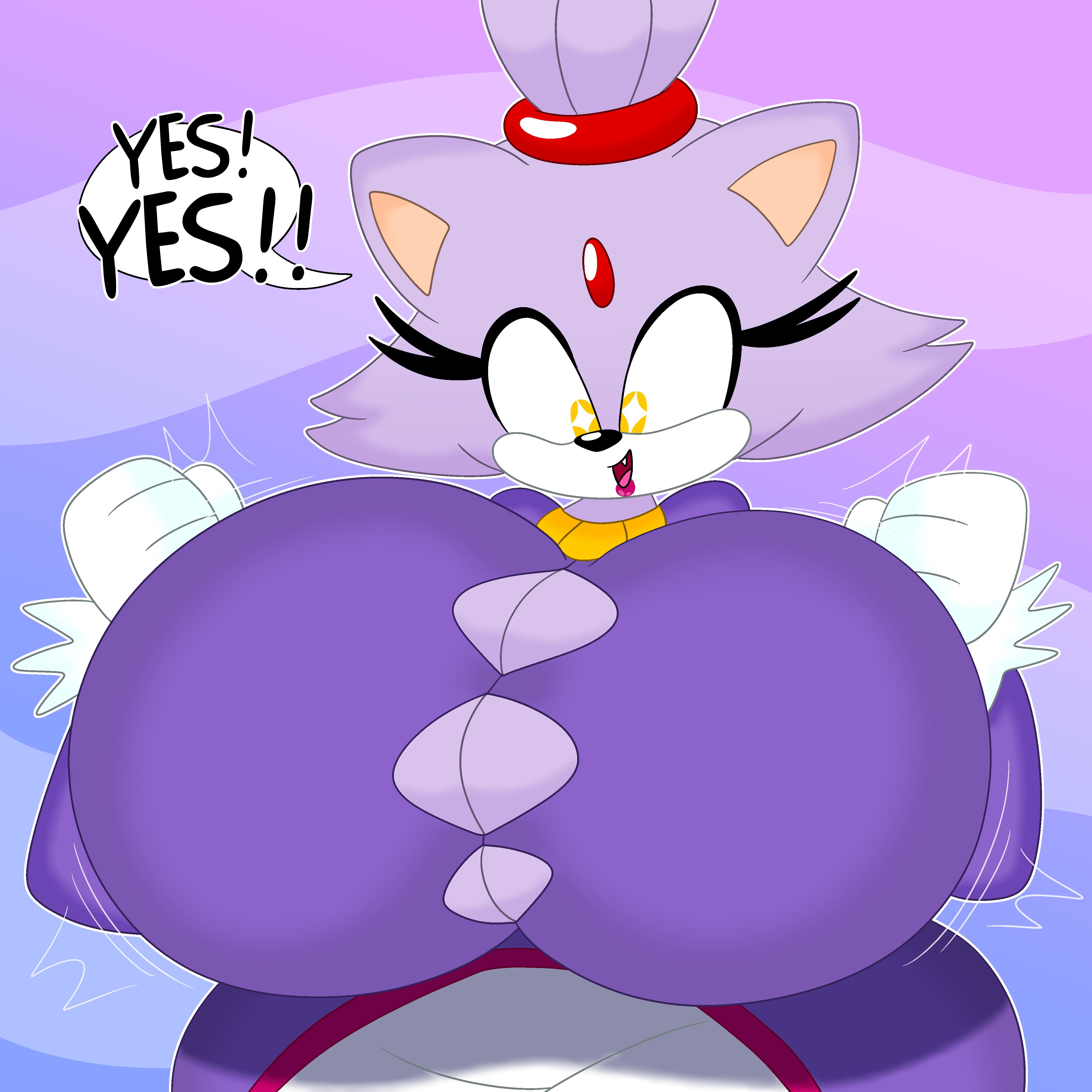 Blaze the cat breast expansion