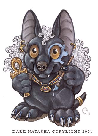 accessory ankh anthro black_body black_fur blue_body blue_fur brown_eyes brush chibi claws collar ear_piercing ear_ring eye_of_horus fangs fur furgonomics hair holding_ankh holding_ink_brush jewelry male nude paint paintbrush piercing ring ring_piercing simple_background solo tail tail_accessory tail_jewelry tail_ring teeth text white_background white_hair dark_natasha egyptian_mythology middle_eastern_mythology mythology anubis anubian_jackal canid canine canis deity jackal mammal 2001 english_text low_res signature