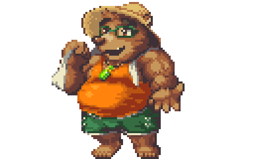 anthro belly bottomwear brown_body brown_fur clothing eyewear fur glasses hat headgear headwear humanoid_hands kemono male overweight overweight_anthro overweight_male shirt shorts simple_background solo straw_hat topwear transparent_background nanadragon4 lifewonders tokyo_afterschool_summoners volos_(tas) bear mammal 16:10 2020 alpha_channel widescreen