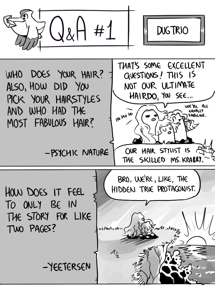 ambiguous_gender black_eyes black_text cliff day dialogue ellipsis exclamation_point eyebrows eyes_closed feral grass hair letter looking_at_another number outside plant question_mark questions_and_answers sea shadow sky solo speech_bubble sun sunset text water wings flavia-elric nintendo pokemon alolan_dugtrio alolan_form generation_1_pokemon generation_3_pokemon generation_7_pokemon krabby pelipper pokemon_(species) regional_form_(pokemon) 2020 3:4 digital_media_(artwork) english_text