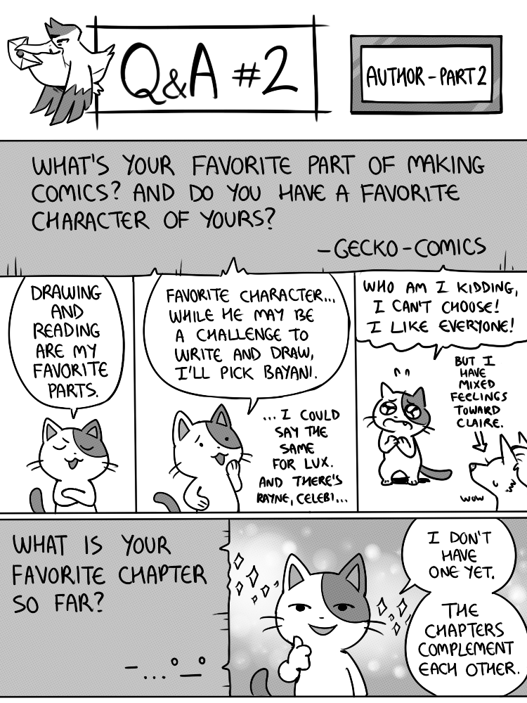 ambiguous_gender anthro black_text bodily_fluids crossed_arms dialogue dot_eyes duo exclamation_point eyebrows eyelashes eyes_closed fur gesture hair hand_gesture letter looking_at_another number open_mouth open_smile paws question_mark questions_and_answers shadow smile sparkles speech_bubble sweat sweatdrop tail text thumbs_up whiskers wings flavia-elric nintendo pokemon domestic_cat felid feline felis generation_3_pokemon mammal pelipper pokemon_(species) 2022 3:4 digital_media_(artwork) english_text monochrome