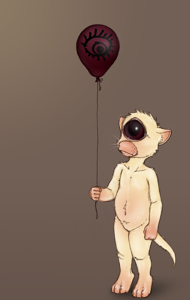 1_eye alternate_species anthro balloon belly blind creepy disability furrification holding_balloon holding_object inflatable male nude red_eyes sad science simple_background solo tail what what_has_science_done young young_anthro young_male anakuro cy albino cyclops domestic_cat felid feline felis mammal digital_media_(artwork)