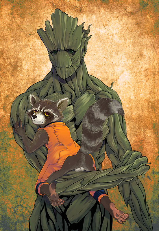 anthro backsack balls butt duo genitals looking_at_viewer male plant raised_tail sitting size_difference tail tree 961 gufu_kandagawa kreuz961 guardians_of_the_galaxy marvel groot rocket_raccoon alien elemental_creature elemental_humanoid flora_colossus flora_fauna humanoid mammal plant_humanoid procyonid raccoon