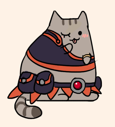 :3 bag blush cosplay daww eyelashes female feral fur grey_body grey_fur looking_at_viewer one_eye_closed solo tongue tongue_out wink no._15201 pusheen_and_friends thundercats thundercats_2011 pusheen wilykit domestic_cat felid feline felis mammal meme