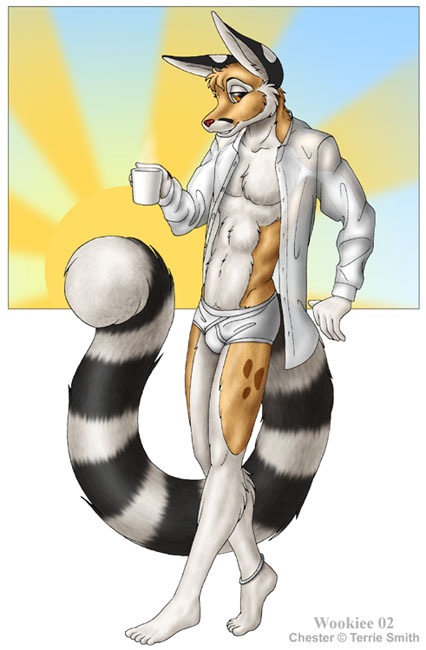 5_toes anklet anthro barefoot beverage biped black_body black_fur black_stripes briefs brown_body brown_eyes brown_fur clothed clothing coffee coffee_mug container cup detailed_background feet food front_view fur hindpaw holding_container holding_cup holding_object humanoid_feet humanoid_hands jewelry looking_at_viewer male markings monotone_briefs monotone_clothing monotone_underwear morning multicolored_body multicolored_fur open_clothing open_mouth open_shirt open_topwear orange_body orange_fur partially_clothed paws plantigrade pose poster poster_template red_nose ring_(marking) ringed_tail shirt smile solo spots spotted_markings standing steam striped_markings striped_tail stripes sun tail tail_markings tighty_whities toes topwear underwear white_body white_briefs white_clothing white_dress_shirt white_fur white_underwear y-fronts wooky chester_ringtail_magreer bassariscus cacomistle mammal procyonid 2002 pinup traditional_media_(artwork)