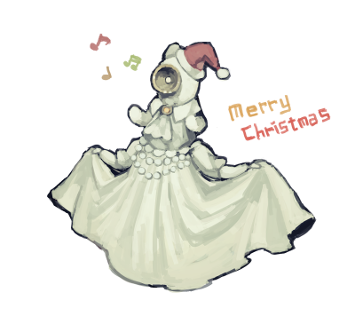 4_arms biped christmas_clothing christmas_headwear clothing dress featureless_hands female fur hat headgear headwear holding_clothing holding_dress holding_object holidays machine multi_arm multi_limb musical_note musical_symbol omake red_text santa_hat simple_background solo speaker speaker_face symbol text transparent_background white_body white_clothing white_dress white_ears white_fur yellow_text amamidori christmas scp-808 animal_humanoid bear humanoid mammal mammal_humanoid robot ursid_humanoid 2017 alpha_channel digital_media_(artwork) digital_painting_(artwork) english_text low_res