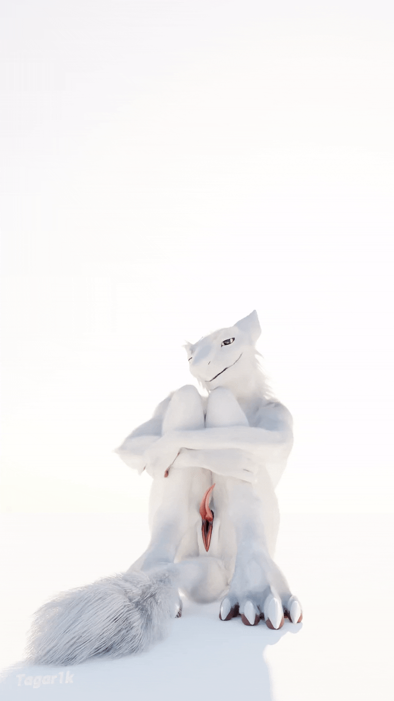 albino anthro aroused blush clitoral_hood female fur genitals inviting looking_at_viewer nude prehensile_clitoral_hood pussy shy simple_background smile smiling_at_viewer smirk smirking_at_viewer solo spread_legs spreading tail vaginal white_body white_fur wiggle tagar1k mammal sergal 3d_(artwork) 3d_animation animated digital_media_(artwork) hi_res short_playtime