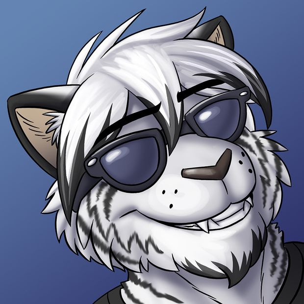 anthro eyewear hair male smile sunglasses white_hair heresy_(artist) harry_campbell mammal 1:1 digital_media_(artwork) shaded