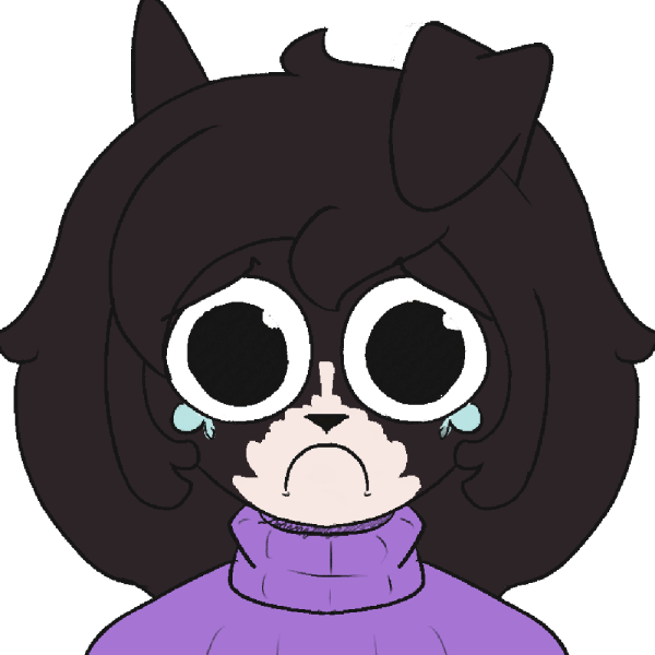 anthro black_body black_fur bodily_fluids clothed clothing fur hair looking_at_viewer male multicolored_body multicolored_fur purple_clothing purple_topwear sad simple_background solo sweater tears topwear white_body white_fur dugdog sad-eyed_spongebob_(meme) doug_(dugdog) border_collie canid canine canis collie domestic_dog herding_dog mammal pastoral_dog sheepdog 1:1 digital_media_(artwork) meme