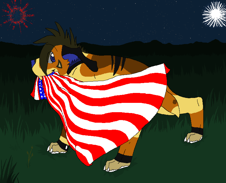 ambiguous_gender american_flag black_body black_fur blue_eyes blue_inner_ear blue_nose brown_body brown_fur claws detailed_background digitigrade eyebrows feral fireworks flag flag_(object) flag_in_mouth fur grass grey_sclera head_tuft holding_flag holding_object holidays looking_at_viewer looking_back looking_back_at_viewer night object_in_mouth outside pawpads paws plant sky smile snout solo standing star starry_sky tail tan_body tan_fur tuft united_states_of_america white_claws white_pawpads yellow_body yellow_fur sebdoggo 4th_of_july blue_(sebdoggo) canid canine canis domestic_dog herding_dog mammal mixed_breed pastoral_dog welsh_corgi 2010 aliasing digital_drawing_(artwork) digital_media_(artwork) flat_colors full-length_portrait microsoft_paint_(artwork) portrait trans_(lore) trans_man_(lore)