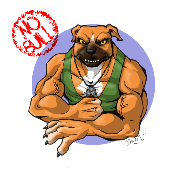 anthro clothing dog_tags grumpy male muscular muscular_anthro muscular_male shirt solo tank_top topwear jax_the_bat bulldog canid canine canis domestic_dog english_bulldog mammal mastiff molosser