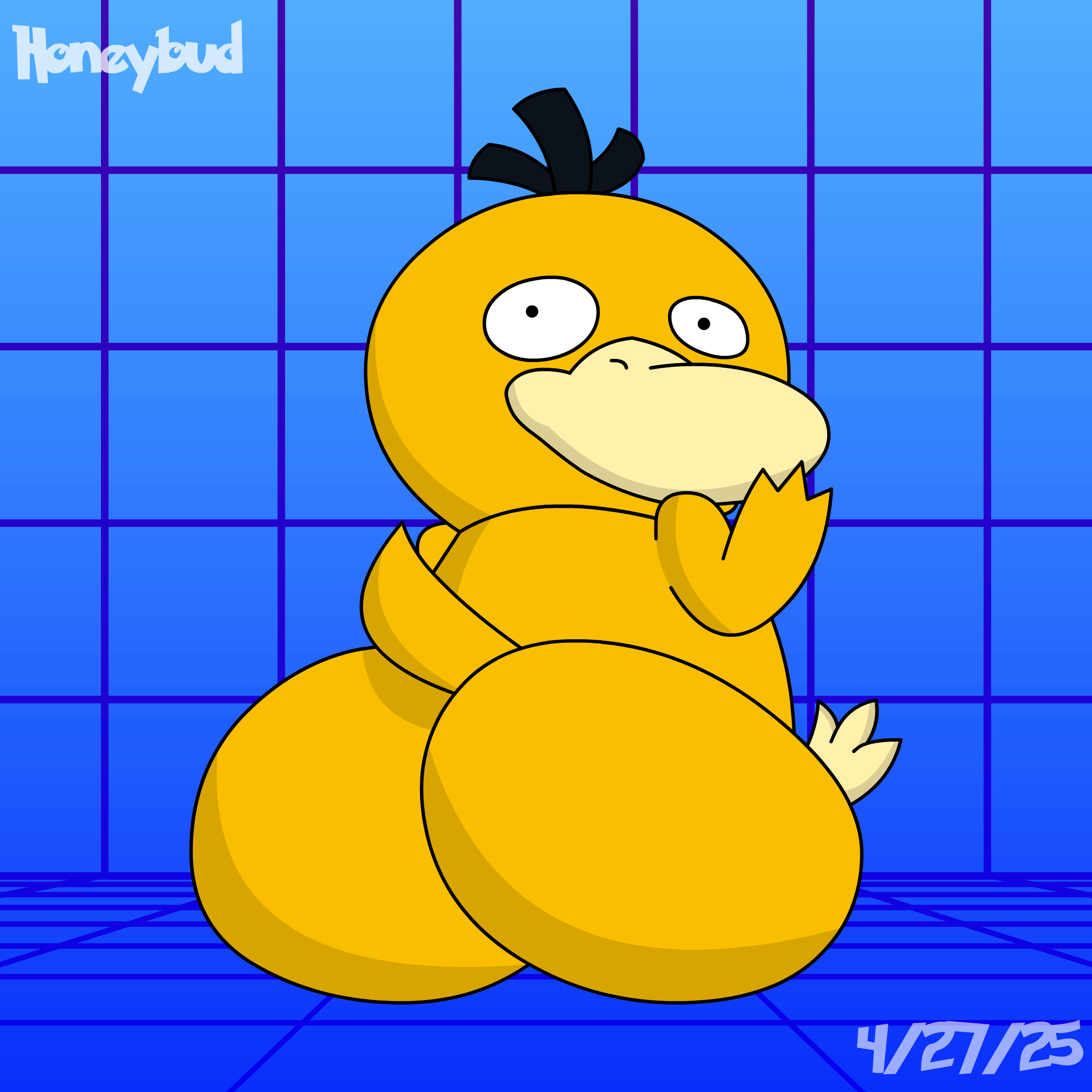 abstract_background big_butt butt flash_animation fur huge_butt male presenting solo style_emulation yellow_body yellow_fur honeybud nintendo pokemon anatid anseriform avian bird duck generation_1_pokemon pokemon_(species) psyduck 1:1 absurd_res adobe_animate_(artwork) animated digital_media_(artwork) flash hi_res short_playtime watermark