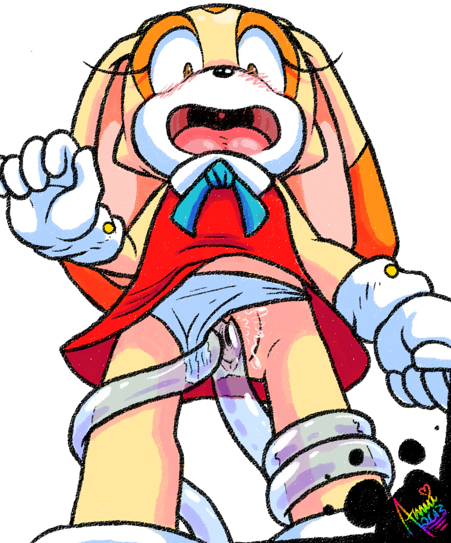 Cream the rabbit upskirt