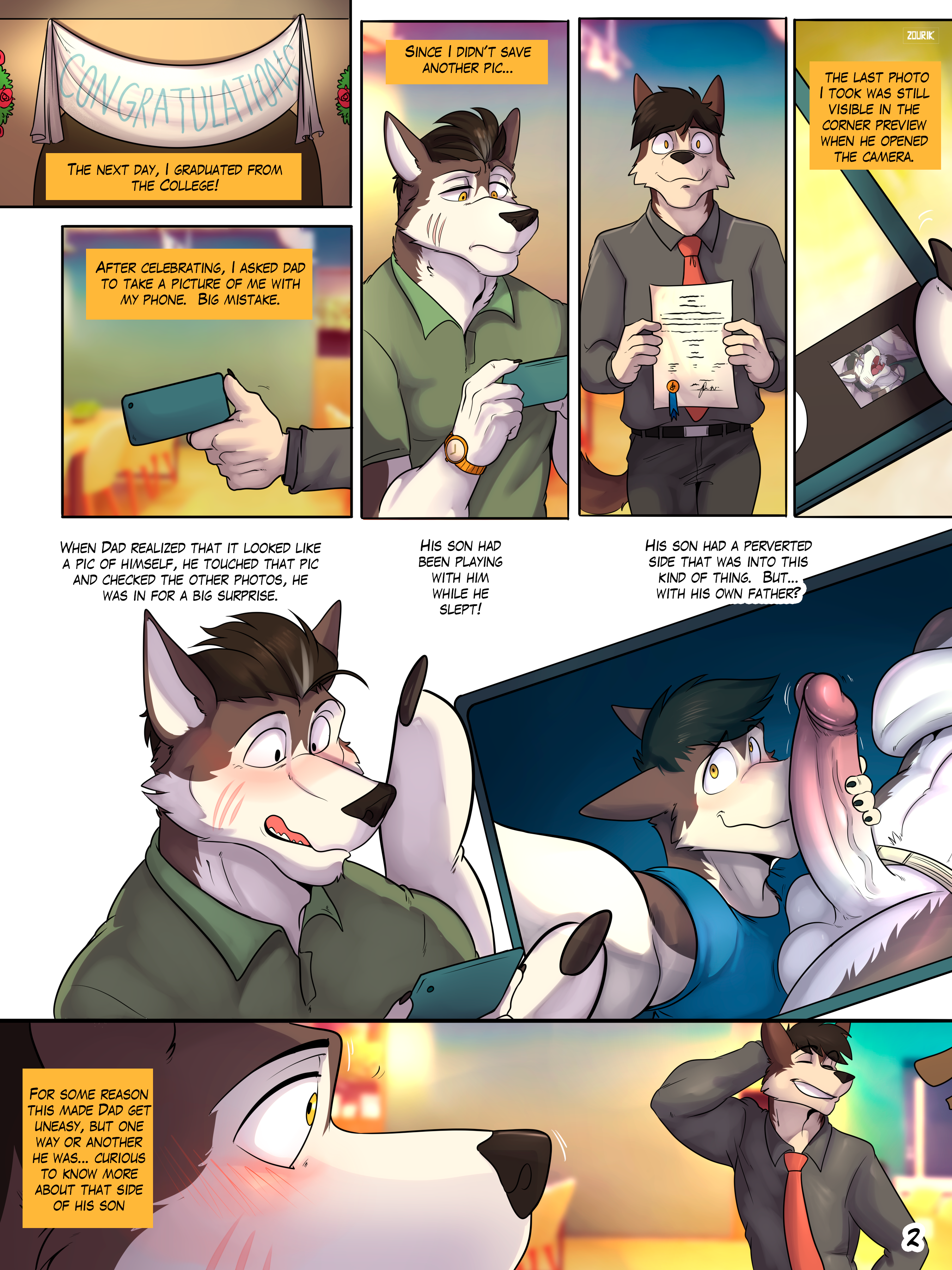 Father and son werewolf furry porn comic