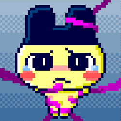 anthro blush bodily_fluids male nipple_fetish raised_arms solo tears tentacles unknown_artist tamagotchi mametchi 1:1 digital_media_(artwork) low_res pixel_(artwork) thumbnail