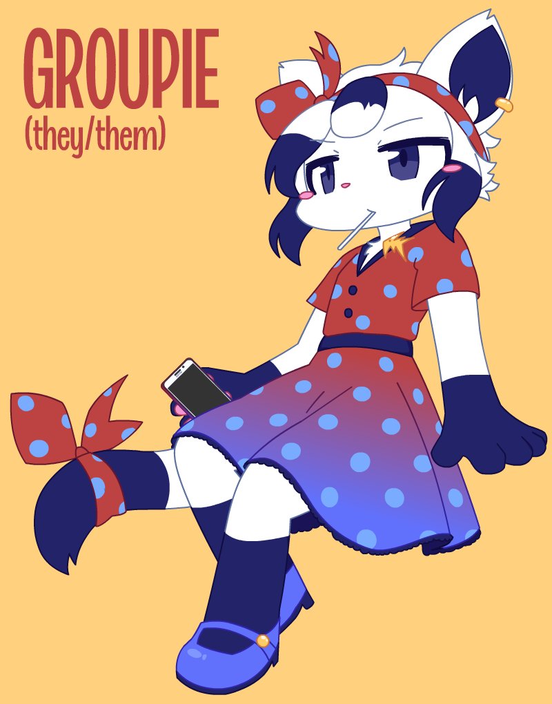 Rule 34 Dev - general:[ambiguous_gender anthro biped blue_body  blue_clothing blue_fur blue_hair blue_tail blush blush_lines  chibi clothing fangs fur fur_markings gloves_(marking) hair  hat headgear headwear ...