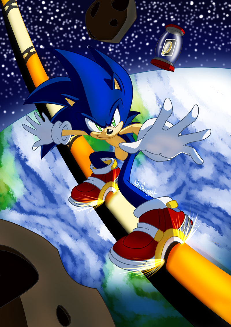 anthro asteroid blue_body blue_fur earth final_rush fur green_eyes item_box item_box_(sonic) male planet rail_grinding ring smile solo agent-panda-0 sega sonic_adventure sonic_the_hedgehog_(series) sonic_the_hedgehog eulipotyphlan hedgehog mammal