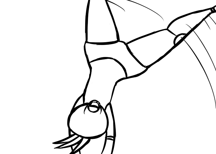 anthro cartwheel female handstand machine simple_background solo white_background inkyfrog five_nights_at_freddy's scottgames chica_(fnaf) animatronic avian bird chicken galliform gallus_(genus) phasianid robot 2016 black_and_white monochrome