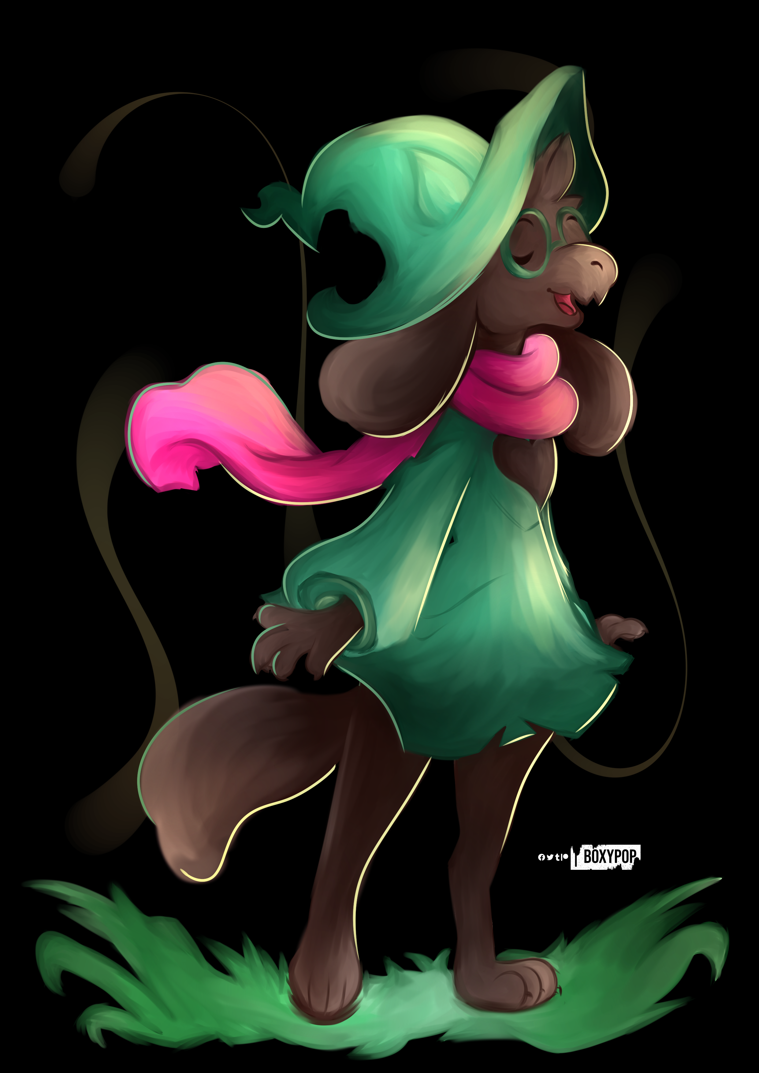 Art by boxypop featuring the character Ralsei from Deltarune