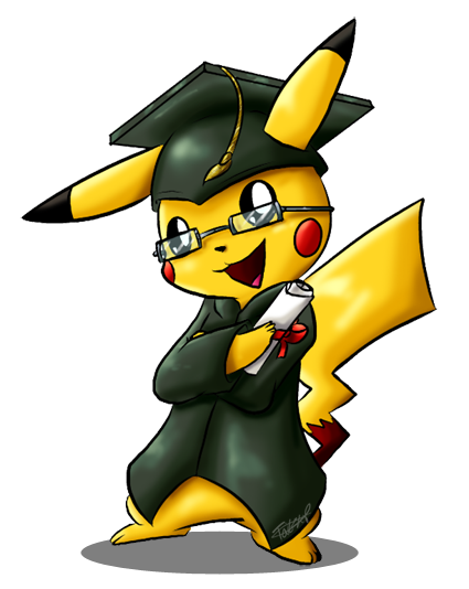 academic_dress black_body black_eyes black_fur brown_body brown_fur clothed clothing eyewear feral fur furgonomics glasses hat headgear headwear looking_at_viewer male open_mouth red_body red_fur simple_background smile solo square_academic_hat yellow_body yellow_fur tailzkip nintendo pokemon generation_1_pokemon mammal pikachu pokemon_(species) rodent 2013 alpha_channel